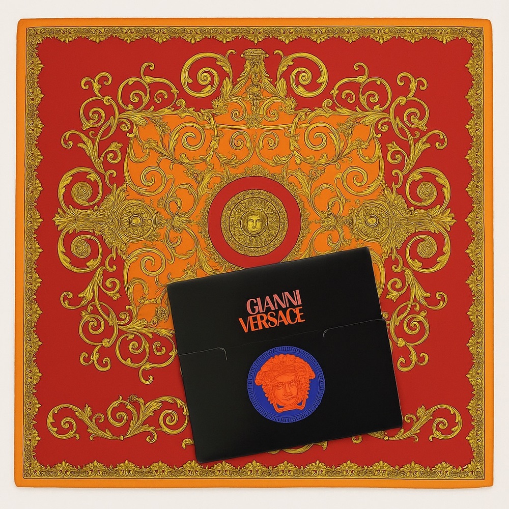 Gianni Versace Medusa Baroque Silk Scarf